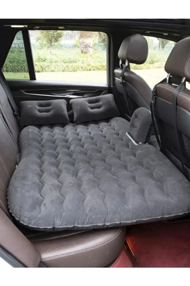 Şişme Yatak Araba Ve Kamp Yatağı Çanta Elektrikli Pompa Tamir Kiti Ve Yastıklı Yatak Seti